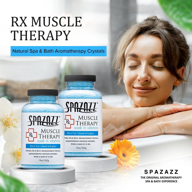 Spazazz RX Therapy Crystals for Muscle Therapy - Hot N' Icy Bath Minerals, 19-Ounce - Image 2